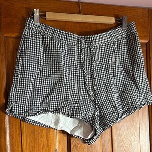 Abercrombie Black and White Checkered Shorts